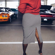 Load image into Gallery viewer, Rare Sea Broderie-anglaise Grey Wool Twill Skirt Size M