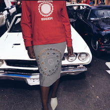 Load image into Gallery viewer, Rare Sea Broderie-anglaise Grey Wool Twill Skirt Size M