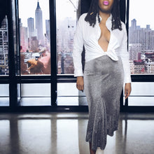 Load image into Gallery viewer, Vintage 90s Metallic Maxi Skirt Size XL