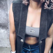 Load image into Gallery viewer, Vintage Black Boho Suede Fringe Leather Vest Echo Mountain Size XL