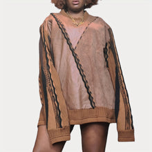 Load image into Gallery viewer, Vintage 2000s Steven Land Brown Leather Sweater