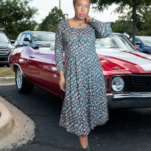 Load image into Gallery viewer, 90s Maggie Lawrence Collection Vintage Mini Floral Print Maxi Dress Size L