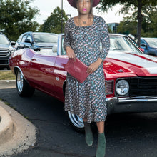 Load image into Gallery viewer, 90s Maggie Lawrence Collection Vintage Mini Floral Print Maxi Dress Size L