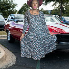 Load image into Gallery viewer, 90s Maggie Lawrence Collection Vintage Mini Floral Print Maxi Dress Size L