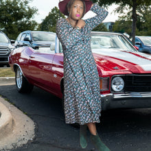 Load image into Gallery viewer, 90s Maggie Lawrence Collection Vintage Mini Floral Print Maxi Dress Size L