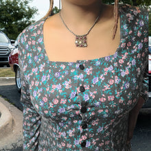 Load image into Gallery viewer, 90s Maggie Lawrence Collection Vintage Mini Floral Print Maxi Dress Size L