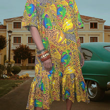 Load image into Gallery viewer, 60s Vintage MuMU , Mrs Roper- Lucille Golden Vintage Dresses