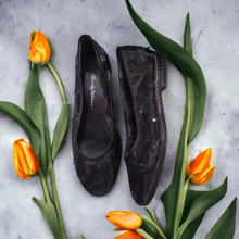 Load image into Gallery viewer, 1990s Vintage Beverly Feldman Mesh Ballet Flats Sequin Poodles Lucille Golden Vintage