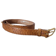 Load image into Gallery viewer, 70s Vintage Snakeskin Belt Size L