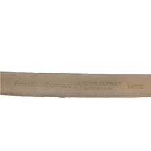 Load image into Gallery viewer, 90s Vintage Perry Ellis Navy Blue Leather Belt Size L