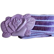 Load image into Gallery viewer, 70s Vintage Stretch Band Belt With 3D Flower OSFM