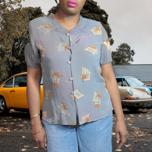 Load image into Gallery viewer, 90s Vintage Members Ladies Fashion Blouse, Size Large