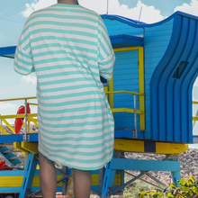 Load image into Gallery viewer, 90s Vintage Oversize Striped Beverly Hills Night Club Pajama Top Size XXL