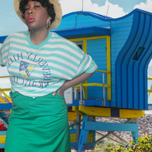 Load image into Gallery viewer, 90s Vintage Oversize Striped Beverly Hills Night Club Pajama Top Size XXL