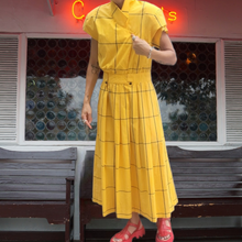 Load image into Gallery viewer, 1980s Vintage Ronnie Heller Designs For Miss Bergdorf Now Plaid 100% Cotton Dress