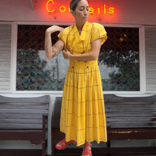 Load image into Gallery viewer, 1980s Vintage Ronnie Heller Designs For Miss Bergdorf Now Plaid 100% Cotton Dress