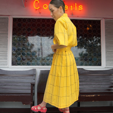 Load image into Gallery viewer, 1980s Vintage Ronnie Heller Designs For Miss Bergdorf Now Plaid 100% Cotton Dress