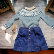 Load image into Gallery viewer, Sandra Kaufmann Handmade Wool Knit Sweater - Lucille Golden Vintage