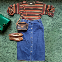 Load image into Gallery viewer, 80s Vintage Crew Stripe Wool Sweater Oarsmon Logo Unisex Size XL