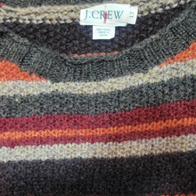 Load image into Gallery viewer, 80s Vintage Crew Stripe Wool Sweater Oarsmon Logo Unisex Size XL -Lucille Golden Vintage