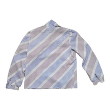 Load image into Gallery viewer, 70s Vintage Stripe Secretary Blouse With Bow The Petite Concept Size S