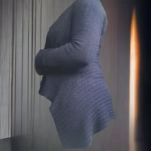 Load image into Gallery viewer, BERRETTI Purple Belted Cardigan Size M