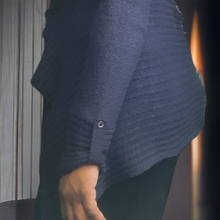 Load image into Gallery viewer, BERRETTI Purple Belted Cardigan Size M