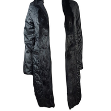 Load image into Gallery viewer, Vintage Fur/Mink Hooded Coat Lining size L Black Coat Liner