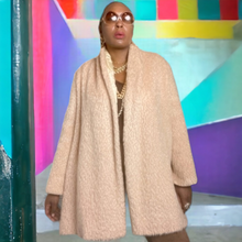 Load image into Gallery viewer, Vintage Wool & Mohair Teddy Bear Swing Coat Size 8