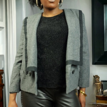 Load image into Gallery viewer, Vintage SASSON Crop Jacket Blazer Size Large
