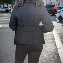 Load image into Gallery viewer, DKNY Wool Neoprene Lined Cropped Jacket Size S