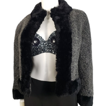 Load image into Gallery viewer, Vintage Seymour Fox Goldrings Couture Wool Boucle Faux Fur Collar Coat Jacket Size M