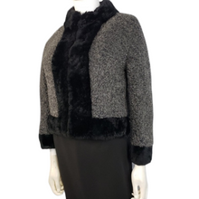 Load image into Gallery viewer, Vintage Seymour Fox Goldrings Couture Wool Boucle Faux Fur Collar Coat Jacket Size M