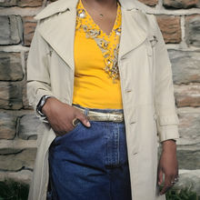 Load image into Gallery viewer, 70s Vintage Leather Trenchcoats Bone Belted Leather Trench Coat Size M