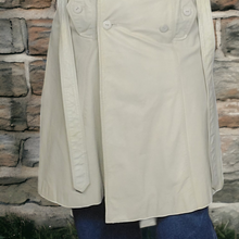 Load image into Gallery viewer, 70s Vintage Leather Trenchcoats Bone Belted Leather Trench Coat Size M