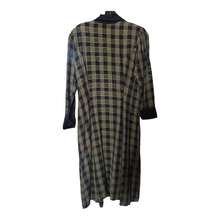 Load image into Gallery viewer, Vintage 1940s inspired 80s Green and Black Plaid Dress