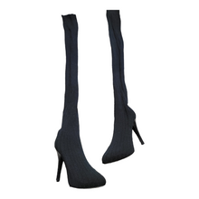 Load image into Gallery viewer, Dolce & Gabbana Black Wool Thigh High Sock Pumps size 38