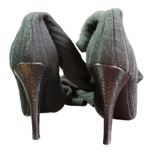 Load image into Gallery viewer, Dolce & Gabbana Black Wool Thigh High Sock Pumps size 38