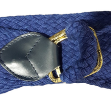 Load image into Gallery viewer, Online Vintage Shop, Vintage Clothing Boutique, Vintage, Women's Clothing, Seconhand, Distressed Vintage Designs, Sustainable Fashion Guy Laroche Vintage Belts Navy Blue Braided Belts 1970s