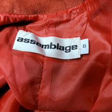 Load image into Gallery viewer, Vintage Red Suede Leather Jacket Assemblage 90s Minimalist Vintage