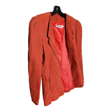 Load image into Gallery viewer, Vintage Red Suede Leather Jacket Assemblage 90s Minimalist Vintage