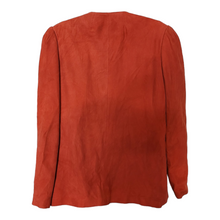 Load image into Gallery viewer, Vintage Red Suede Leather Jacket Assemblage 90s Minimalist Vintage