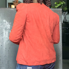 Load image into Gallery viewer, Vintage Red Suede Leather Jacket Assemblage 90s Minimalist Vintage