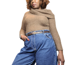 Load image into Gallery viewer, 1990s Vintage Ralph Lauren Brown Mohair Sweater Size S