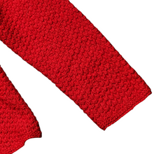 Load image into Gallery viewer, 1960s Vintage Hand Made Crochet Red Knit Sweater, Keyhole Size M