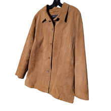 Load image into Gallery viewer, Vintage 1990s Suede Leather Embroidered Jacket Impressions by Rem Garson Size L