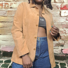 Load image into Gallery viewer, Vintage 1990s Suede Leather Embroidered Jacket Impressions by Rem Garson Size L