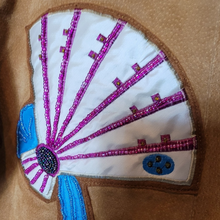 Load image into Gallery viewer, Vintage 1990s Suede Leather Embroidered Jacket Impressions by Rem Garson Size L