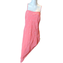 Load image into Gallery viewer, 90s Vintage Beaded Asymmetric Hem Slip Dress