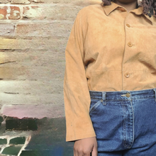 Load image into Gallery viewer, Vintage 1990s Suede Leather Embroidered Jacket Impressions by Rem Garson Size L Music Festival Lucille Golden Vintage Brooklyn Vintage Shop By Appointments Virtual Vintage Shop